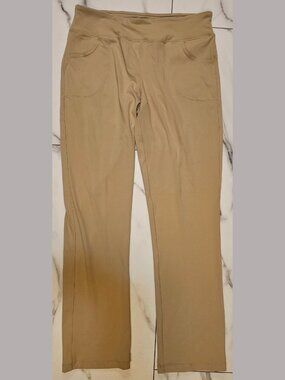 YogiPace 29 Petite Women's Pull On Straight Leg Pants Khaki Tan NWT